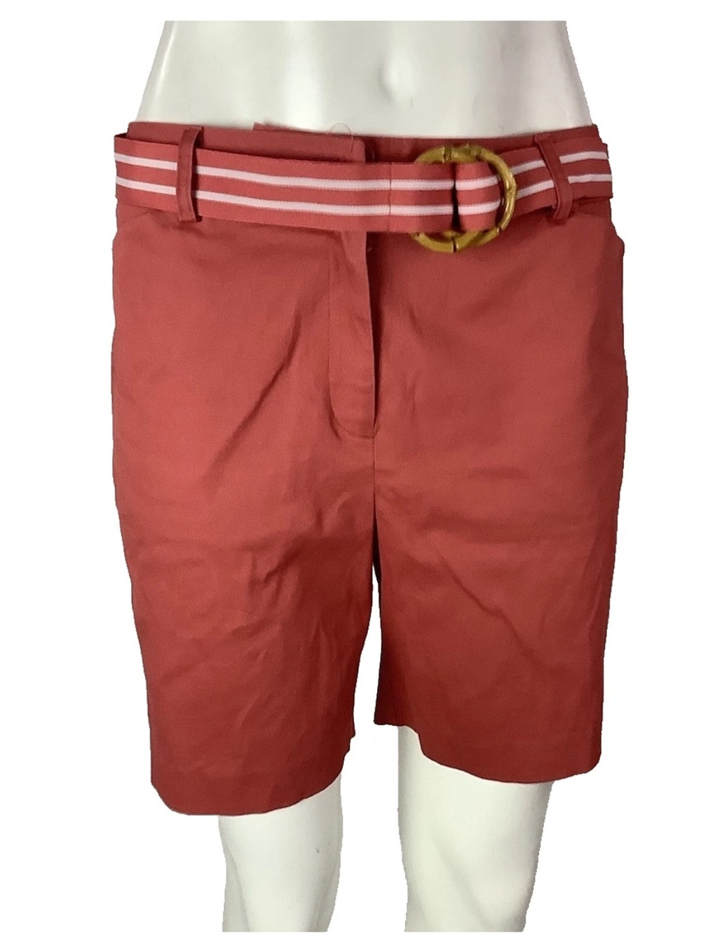 Charter Club Sz 6 Katherine Fit Golf Collection Belted Shorts Pink Cotton - Picture 1 of 5